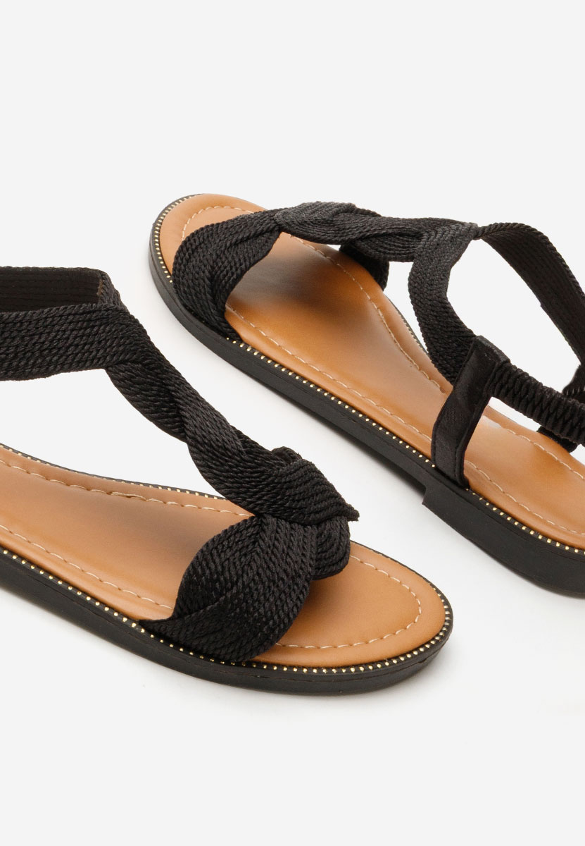 Sandale fara toc Maysha negre