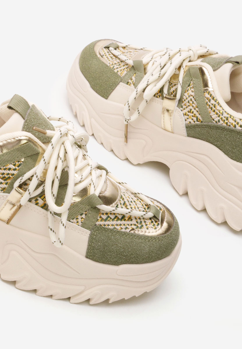 Sneakers cu platforma verzi