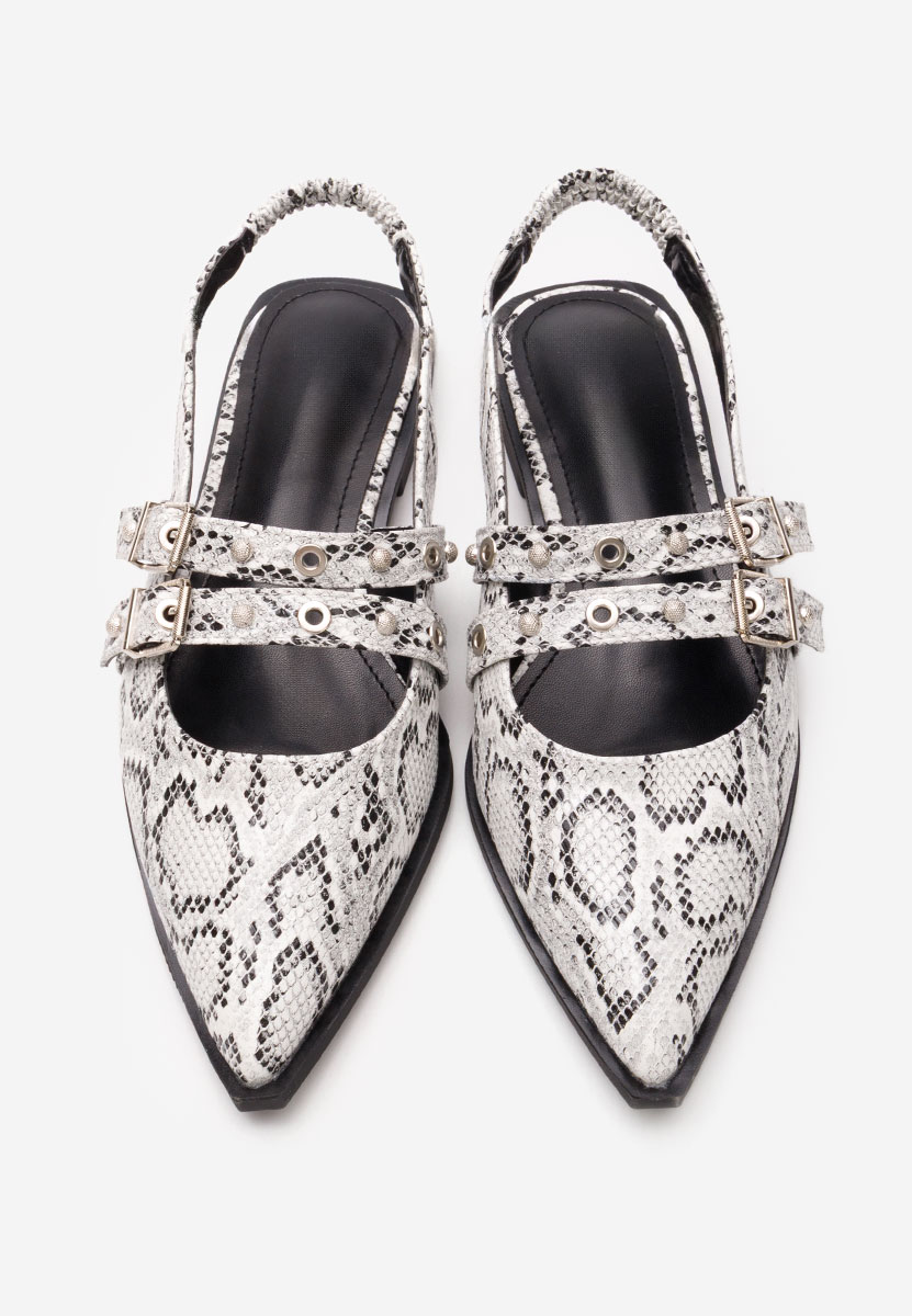 Pantofi slingback Mathylda snake