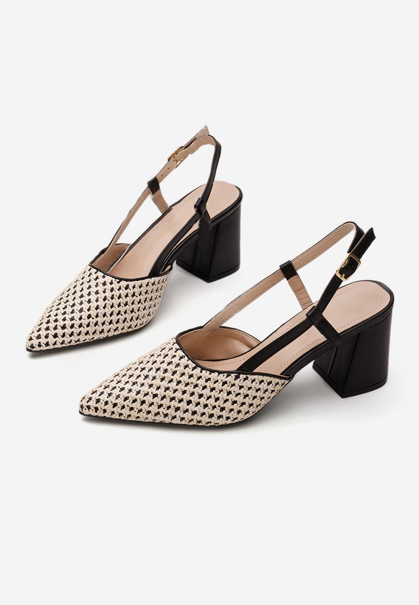 Pantofi cu toc gros Laurenna bej
