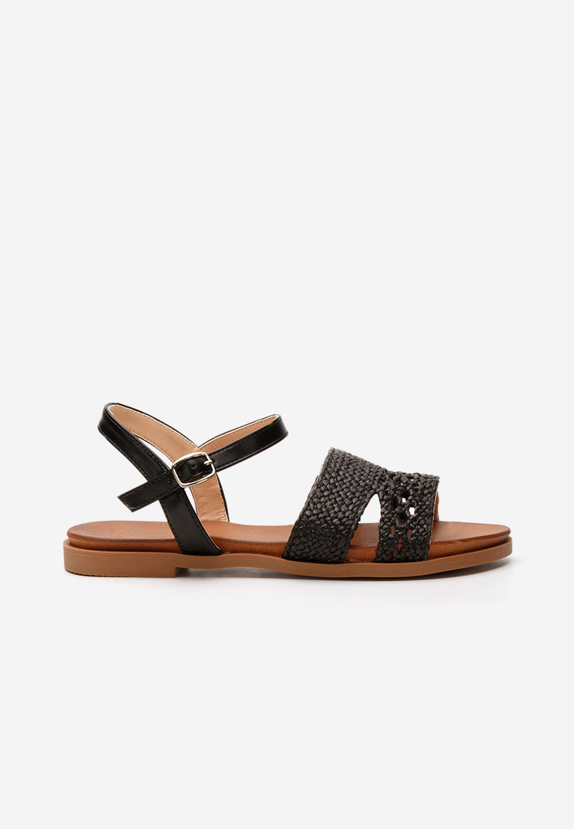 Sandale fara toc Ilynca negre