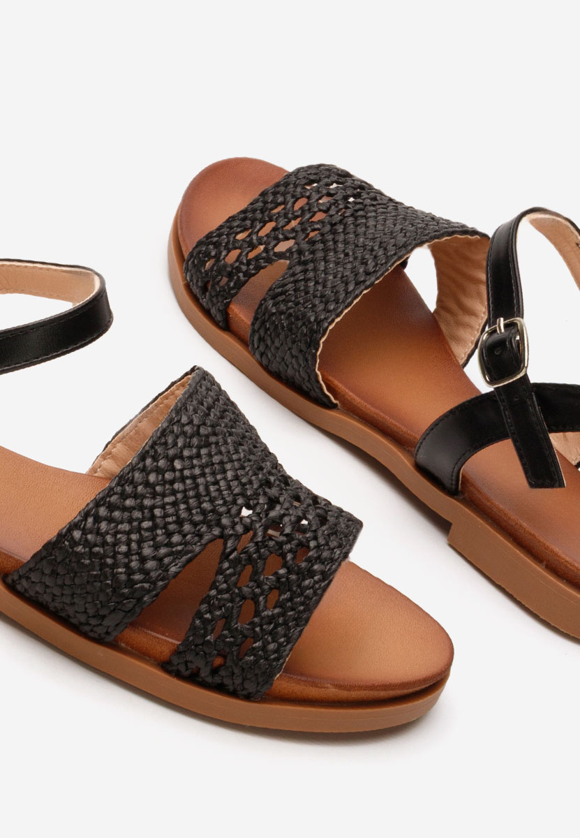 Sandale fara toc Ilynca negre