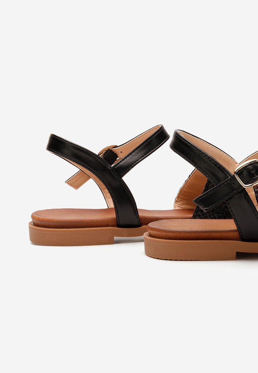 Sandale fara toc Ilynca negre