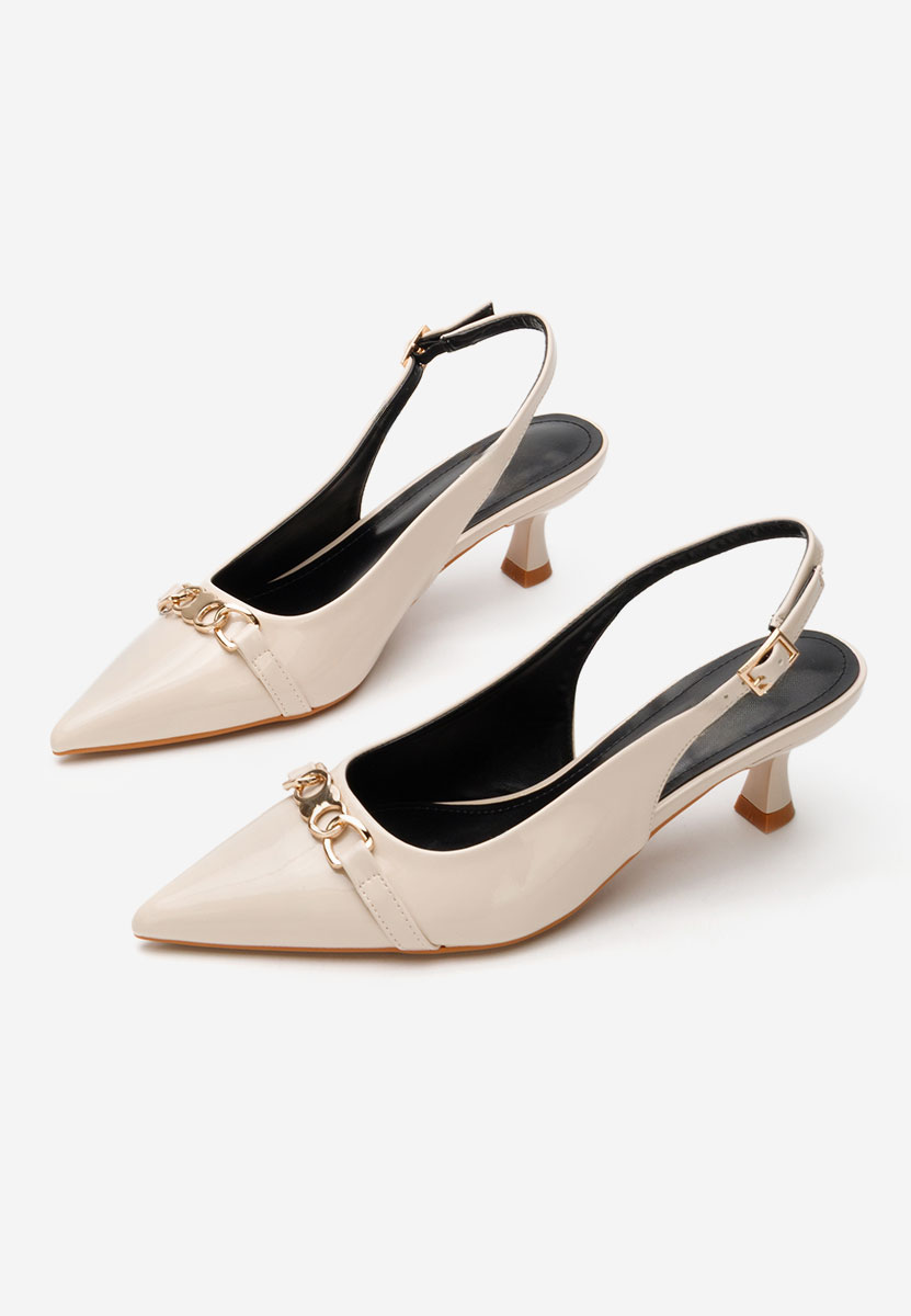 Pantofi slingback Krisina bej