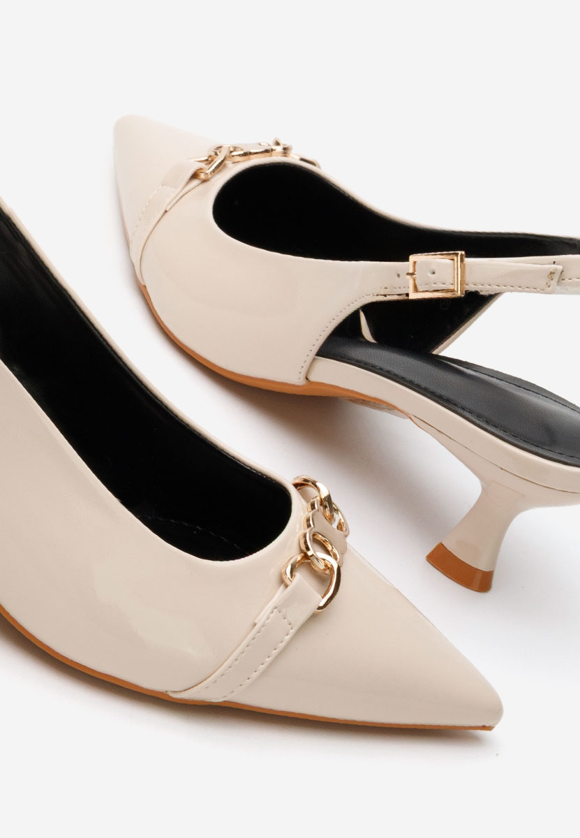 Pantofi slingback Krisina bej