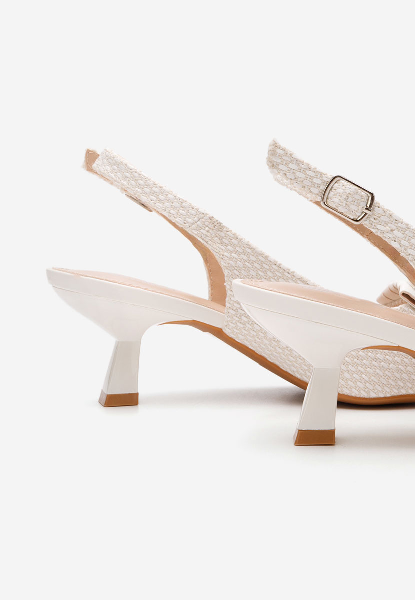 Pantofi slingback Melysha albi