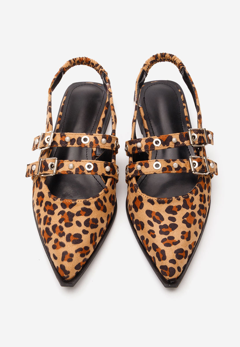 Pantofi slingback Mathylda leopard