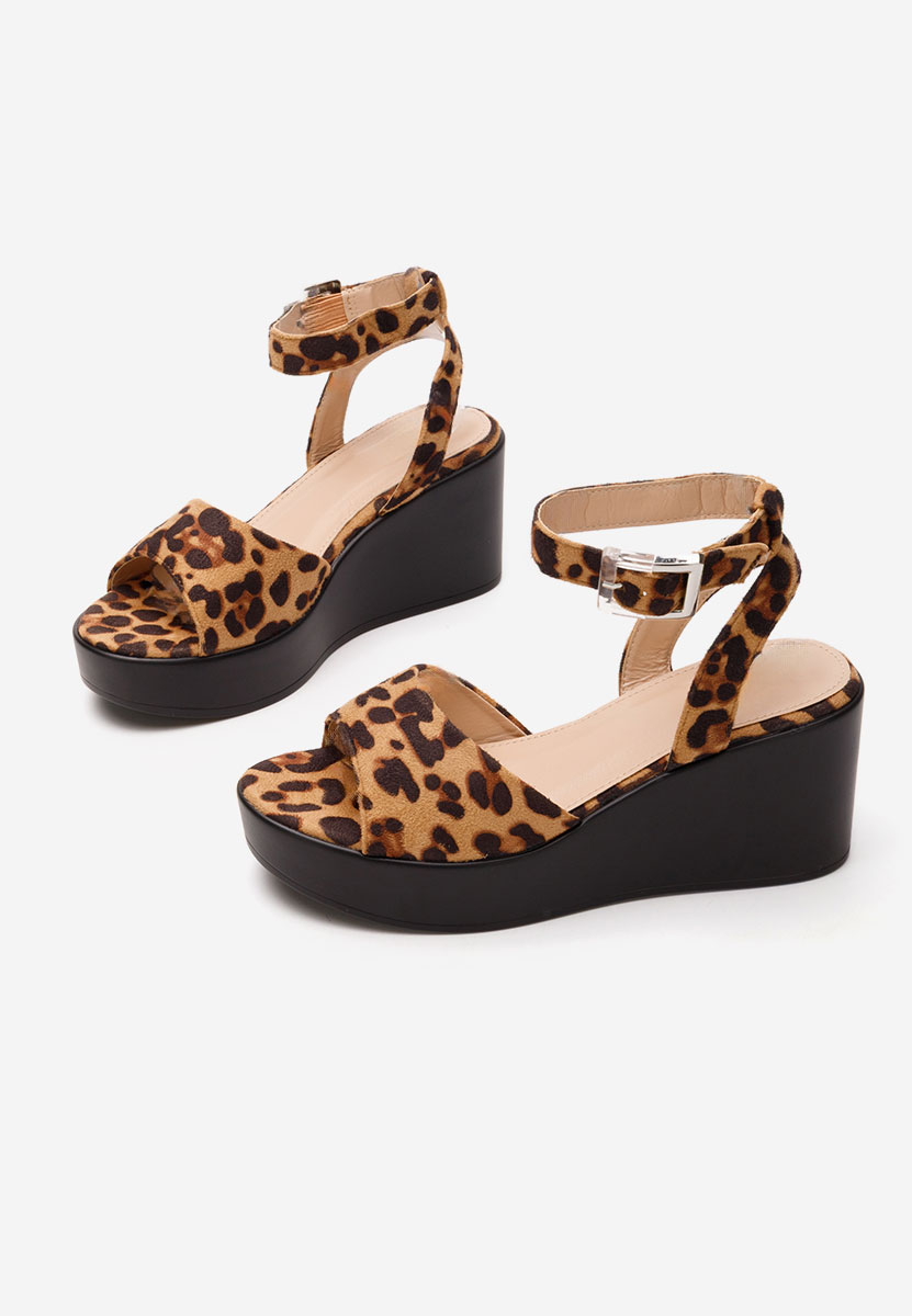 Sandale cu platformă Agripynna leopard
