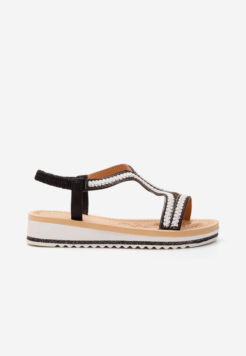 Sandale fara toc Lacelle negre