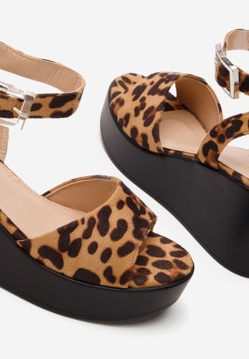 Sandale cu platformă Agripynna leopard