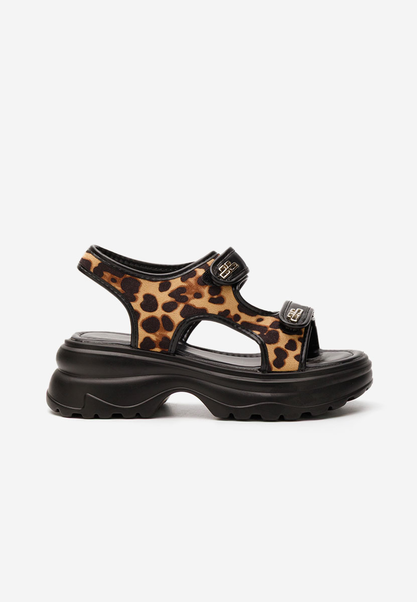 Sandale cu platformă Karolyna leopard