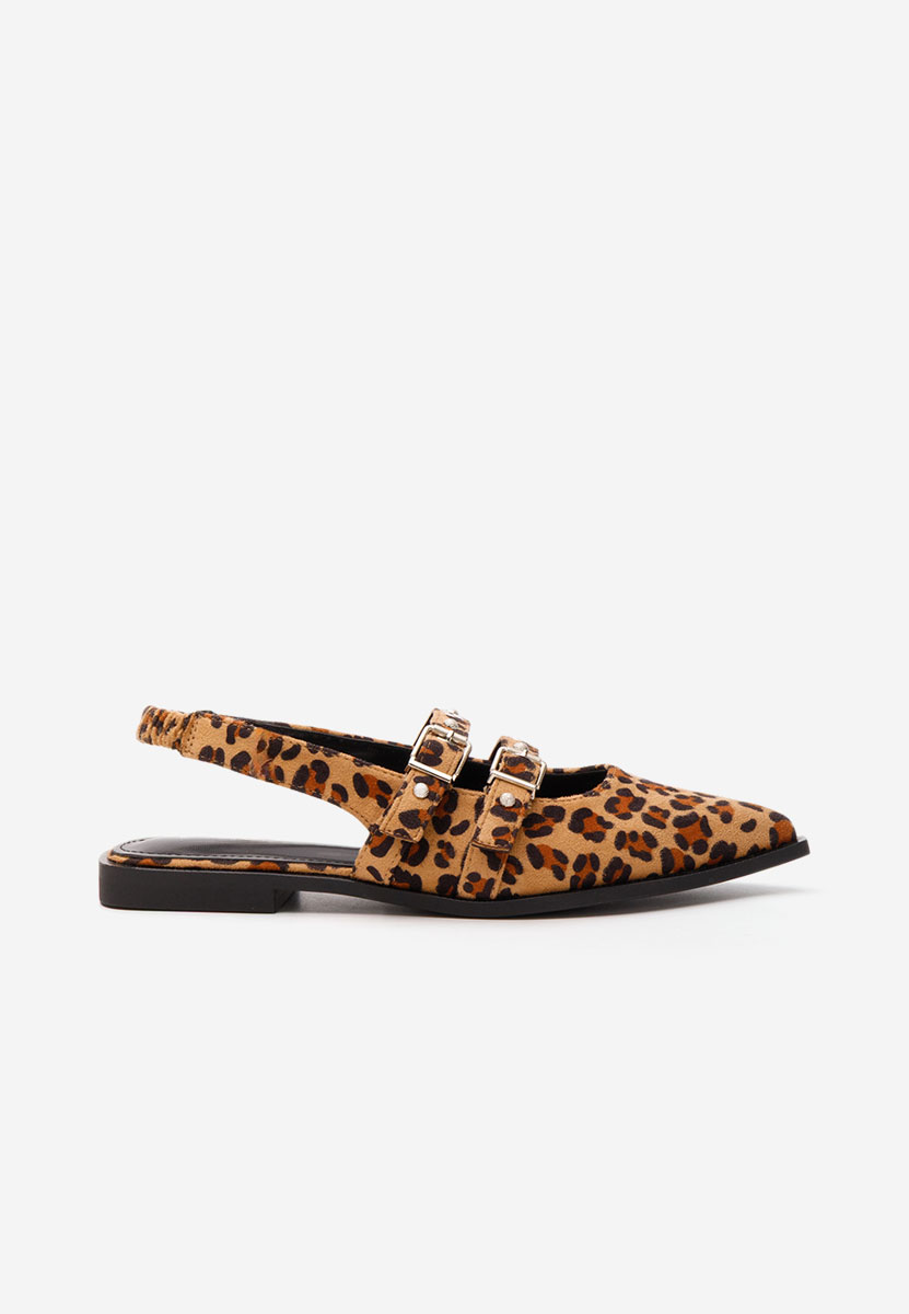 Pantofi slingback Mathylda leopard