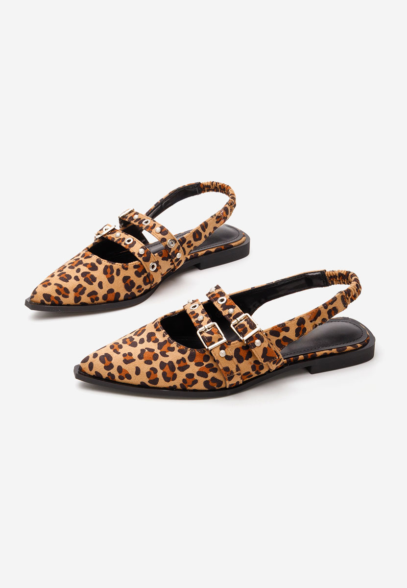 Pantofi slingback Mathylda leopard