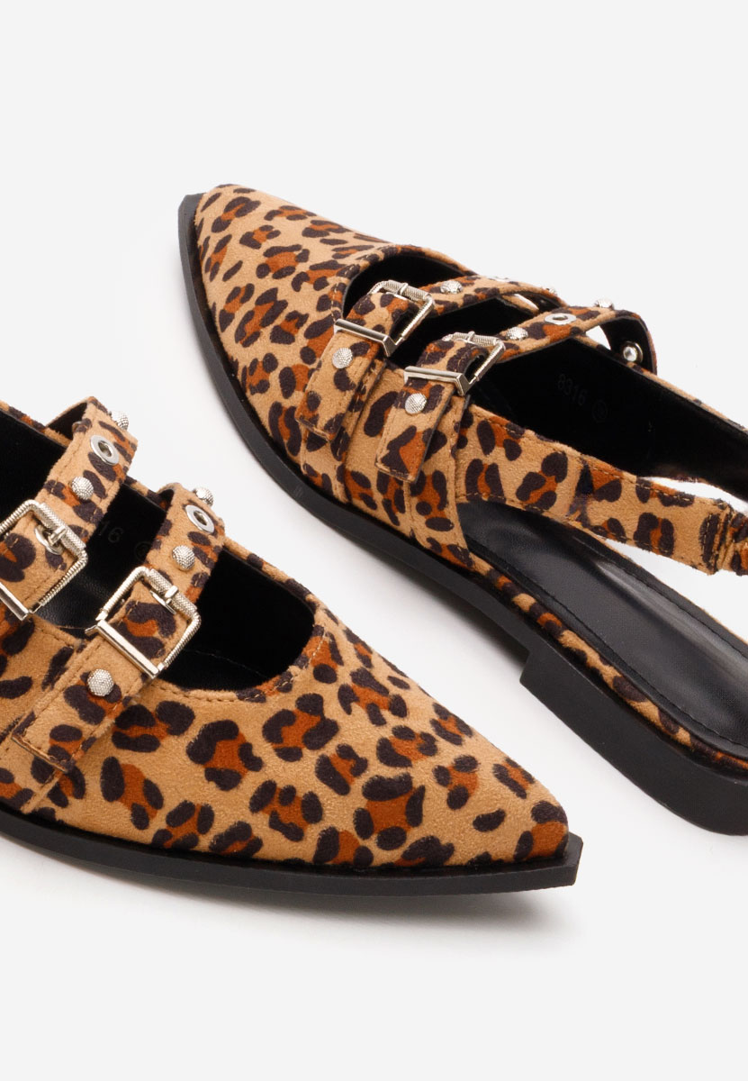 Pantofi slingback Mathylda leopard