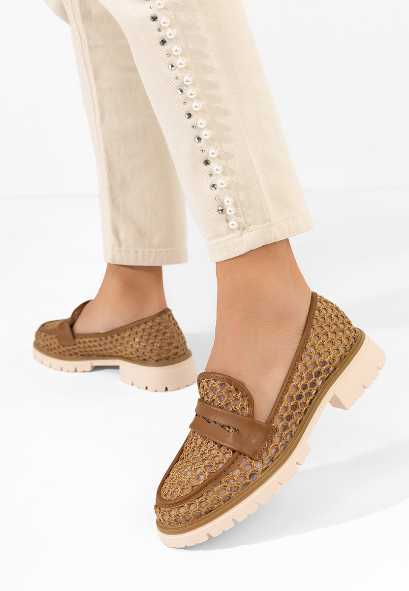 Mocasini de vara dama Maryjanne camel