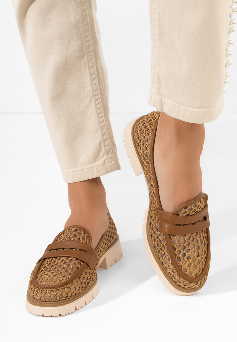 Mocasini de vara dama Maryjanne camel