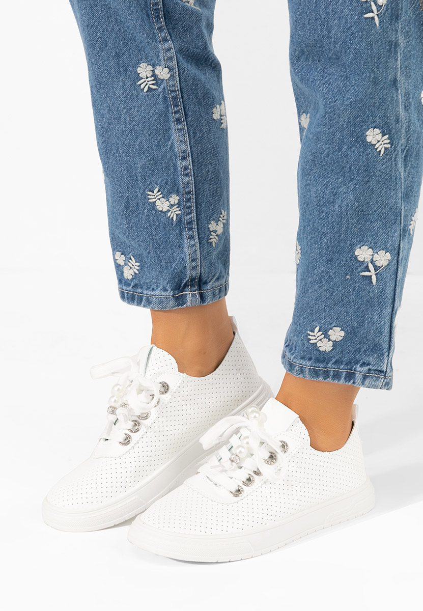 Sneakers dama Candysa albi