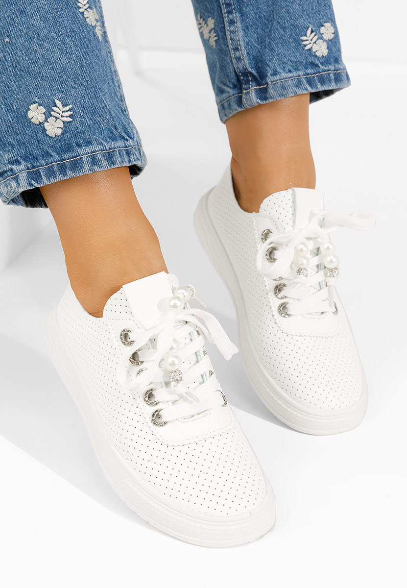 Sneakers dama Candysa albi