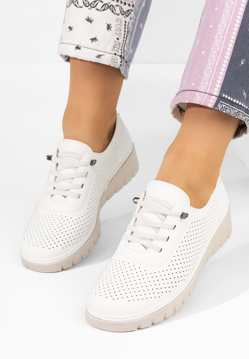 Pantofi casual dama Heldma albi