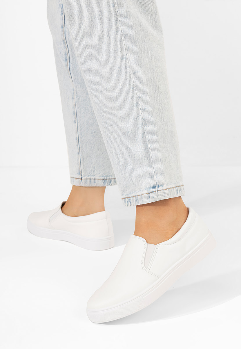 Pantofi casual dama Elymonsa albi