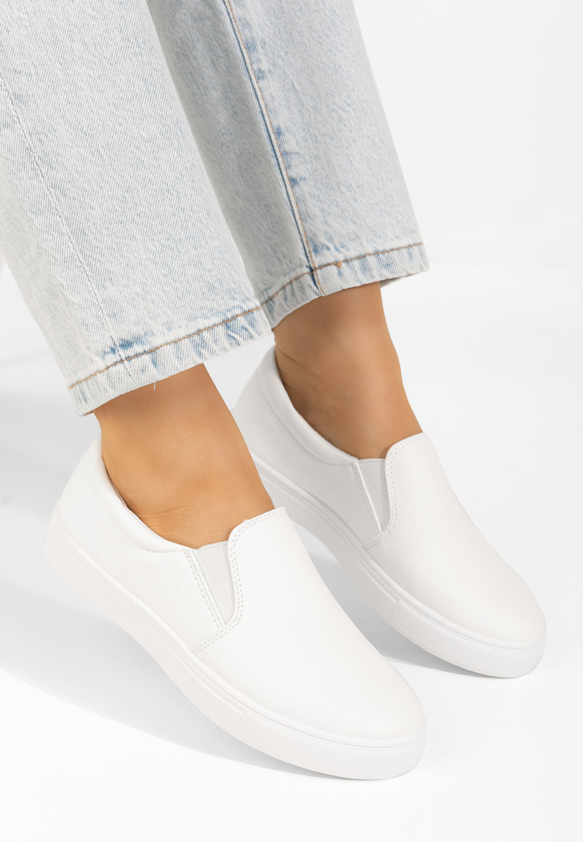Pantofi casual dama Elymonsa albi