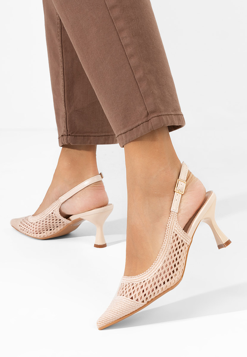 Pantofi slingback Deevina bej