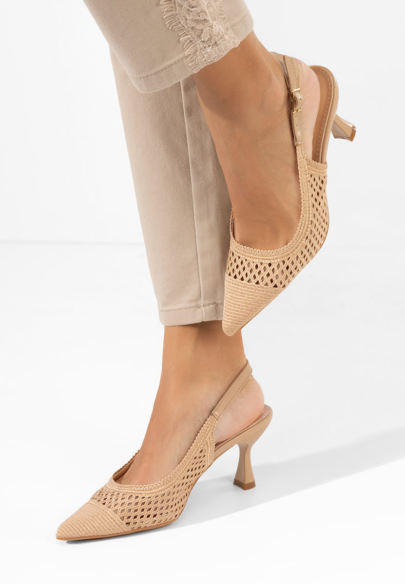 Pantofi slingback Deevina kaki