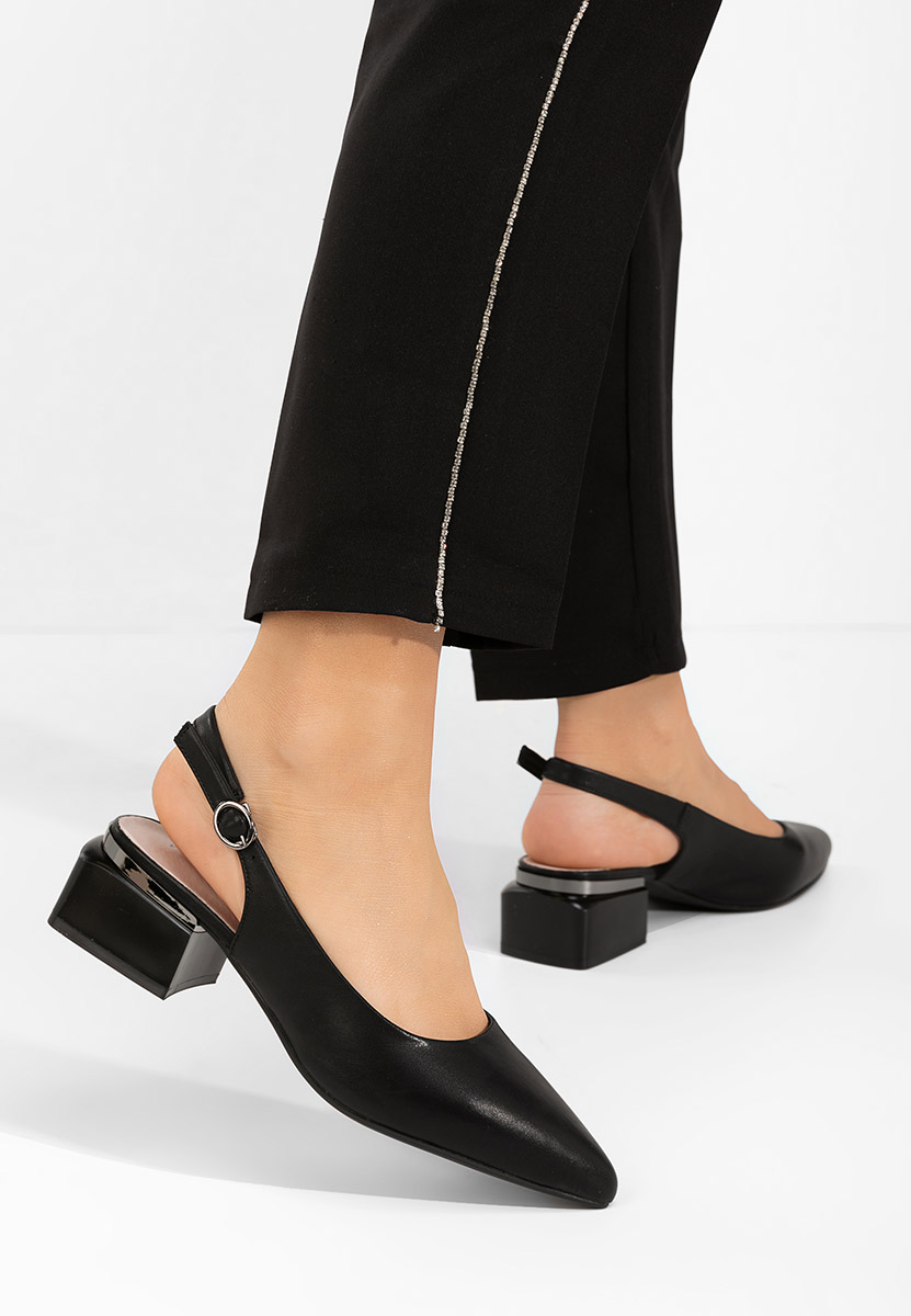 Pantofi slingback Glayda negri