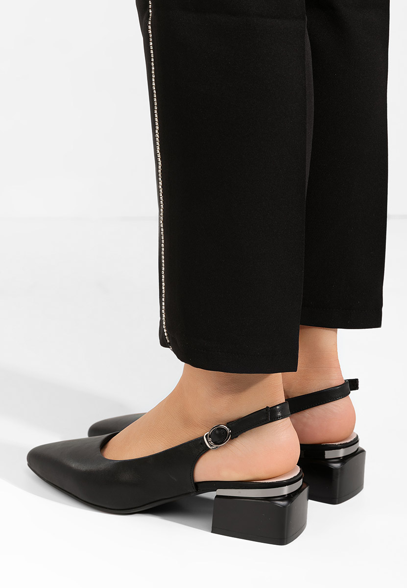 Pantofi slingback Glayda negri
