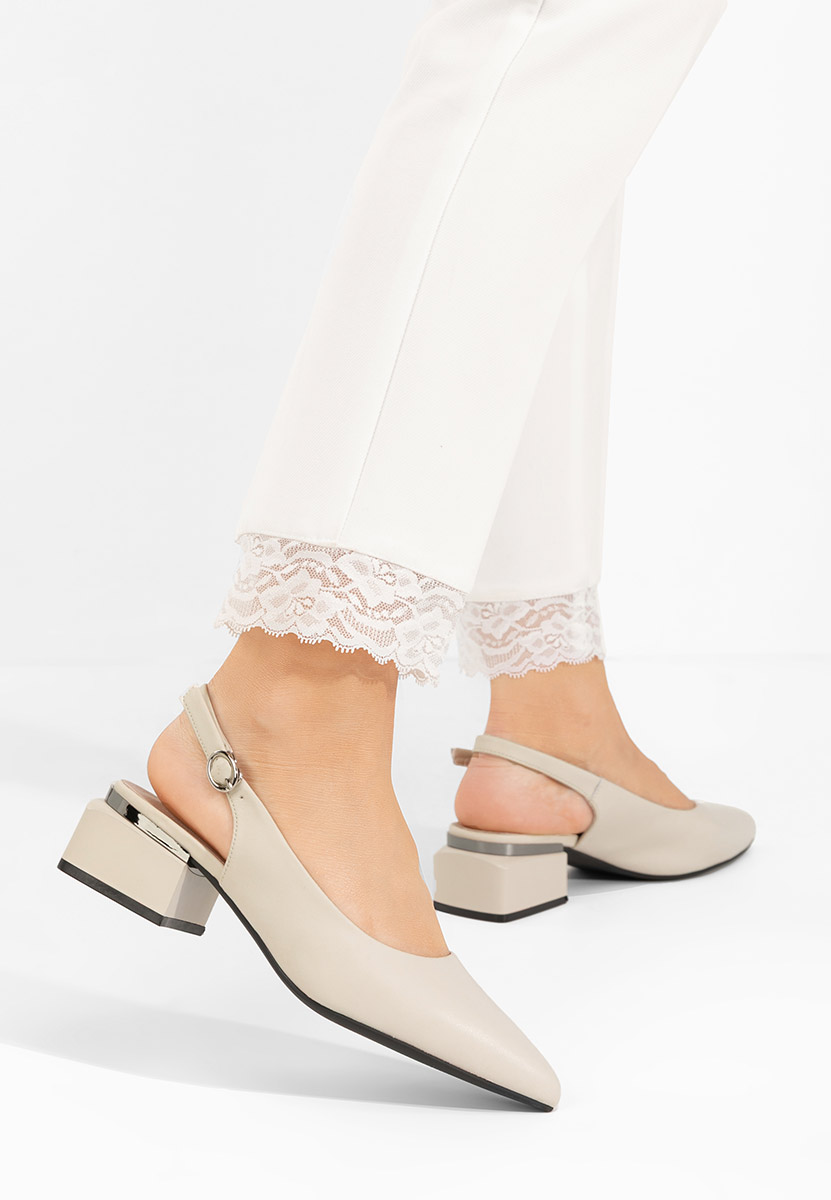 Pantofi slingback Glayda bej