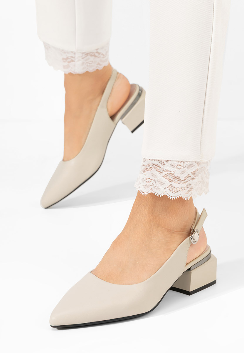 Pantofi slingback Glayda bej