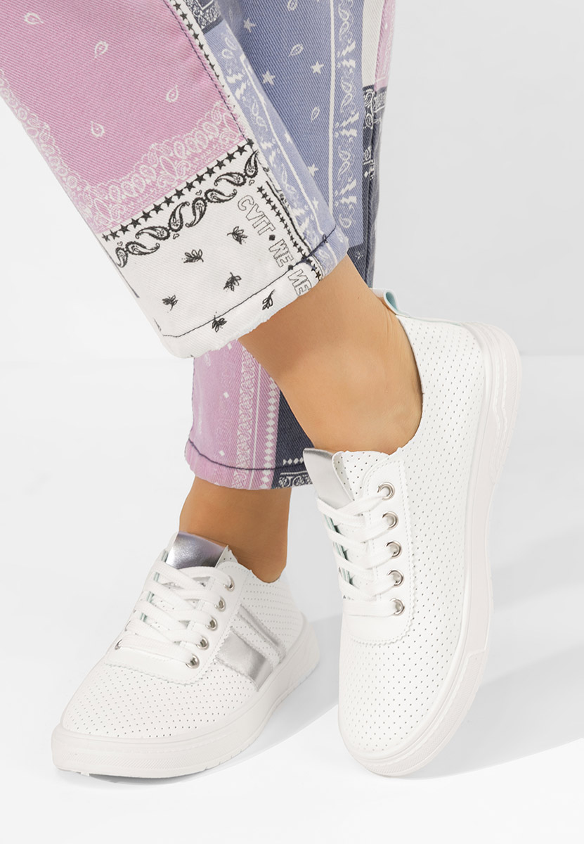 Pantofi casual dama Heayli V4 albi