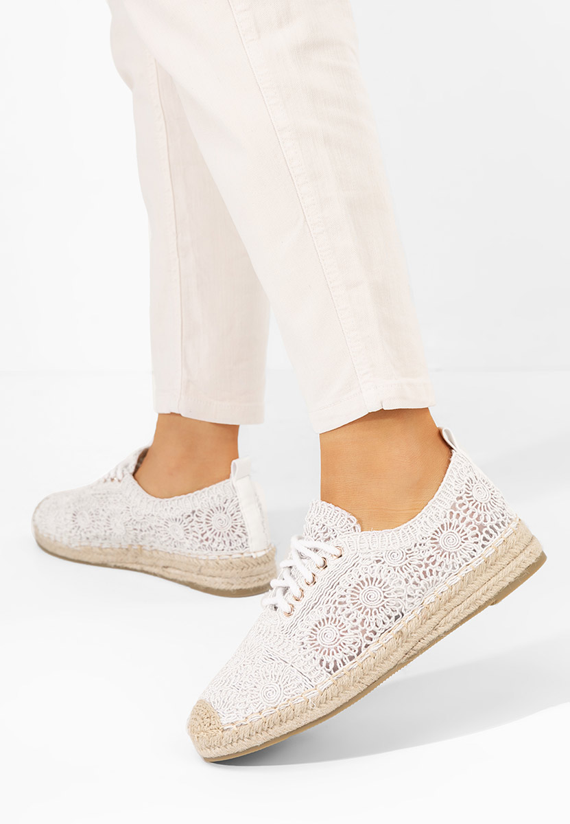 Espadrile dama Klarysa albe