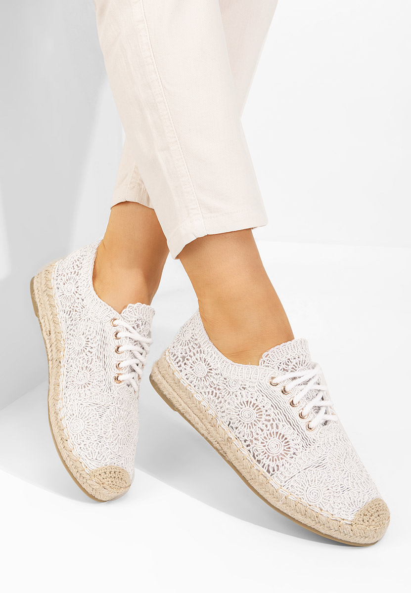 Espadrile dama Klarysa albe