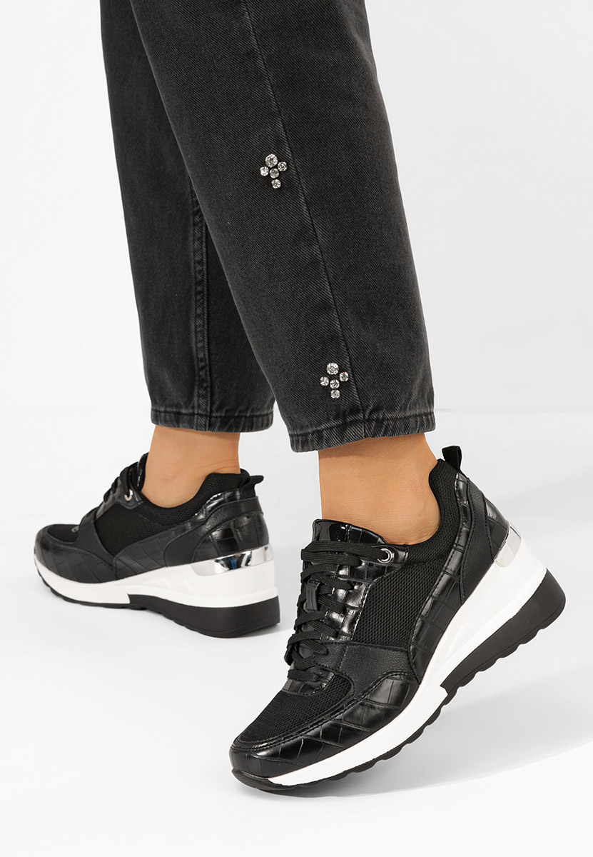 Sneakers dama cu platforma Alstoma negri