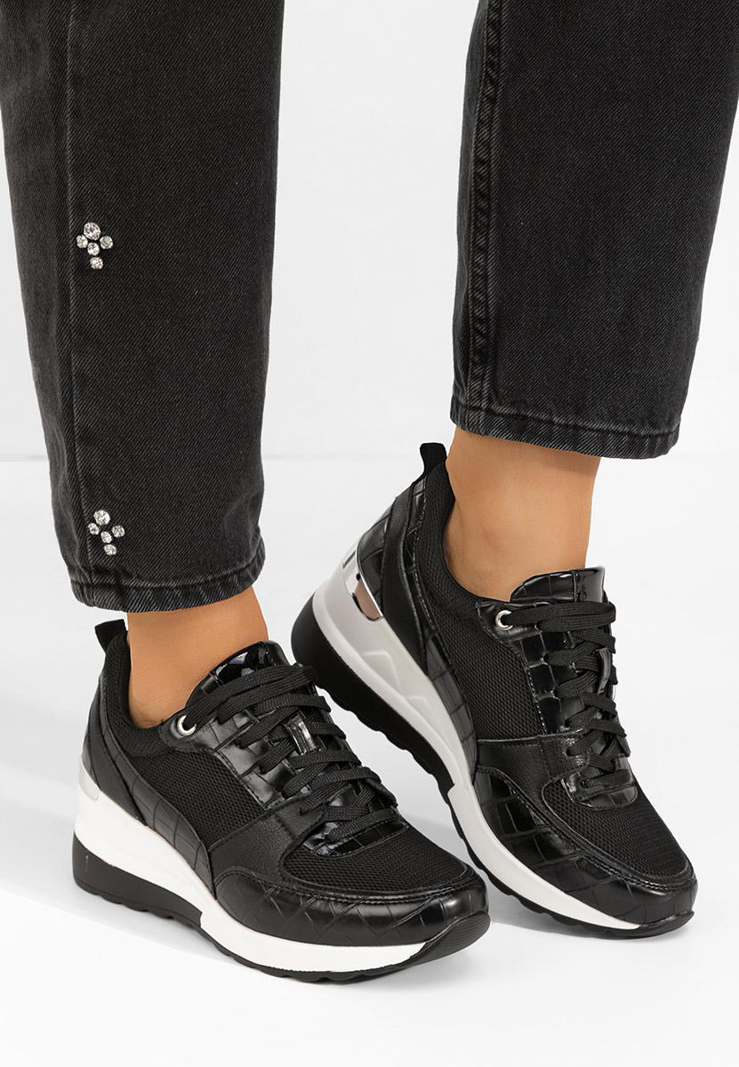 Sneakers dama cu platforma Alstoma negri