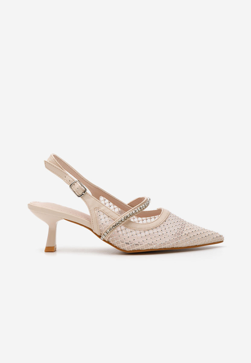 Pantofi slingback Brilyansa bej