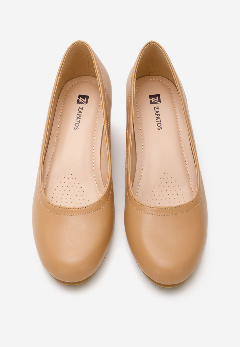 Pantofi cu toc gros Zinia kaki