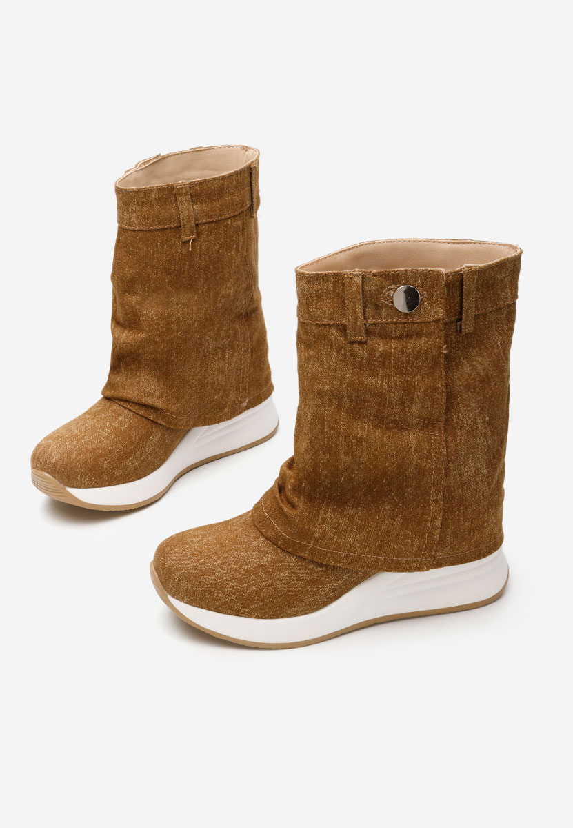 Ghete cu platforma Leanne camel