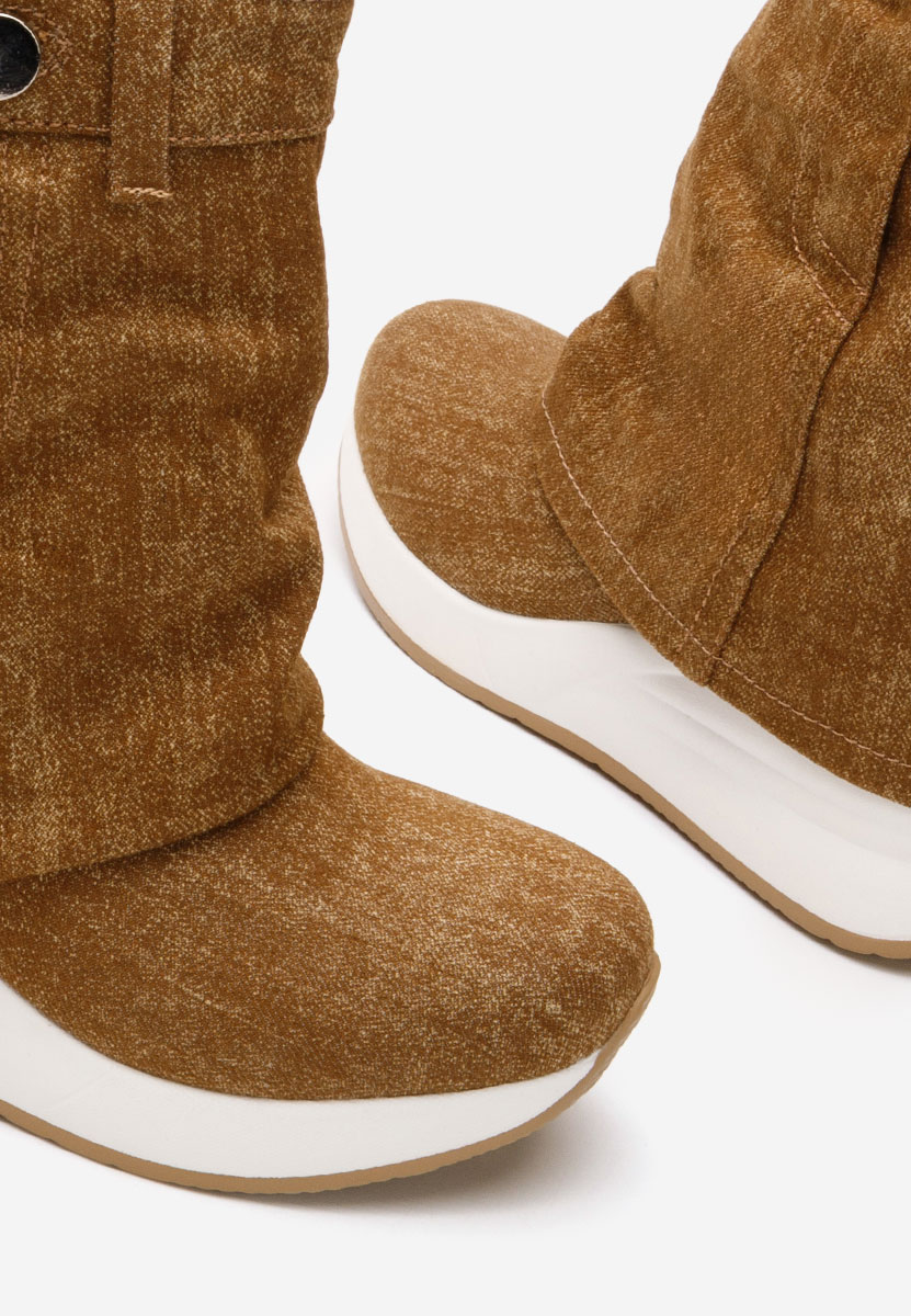 Ghete cu platforma Leanne camel