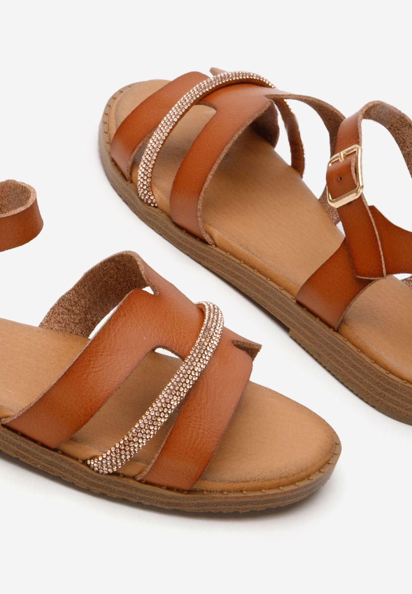Sandale cu talpa joasa Suny camel