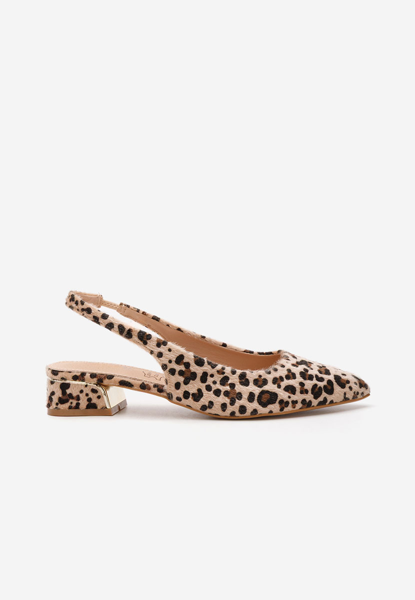 Pantofi cu toc gros Sharee leopard