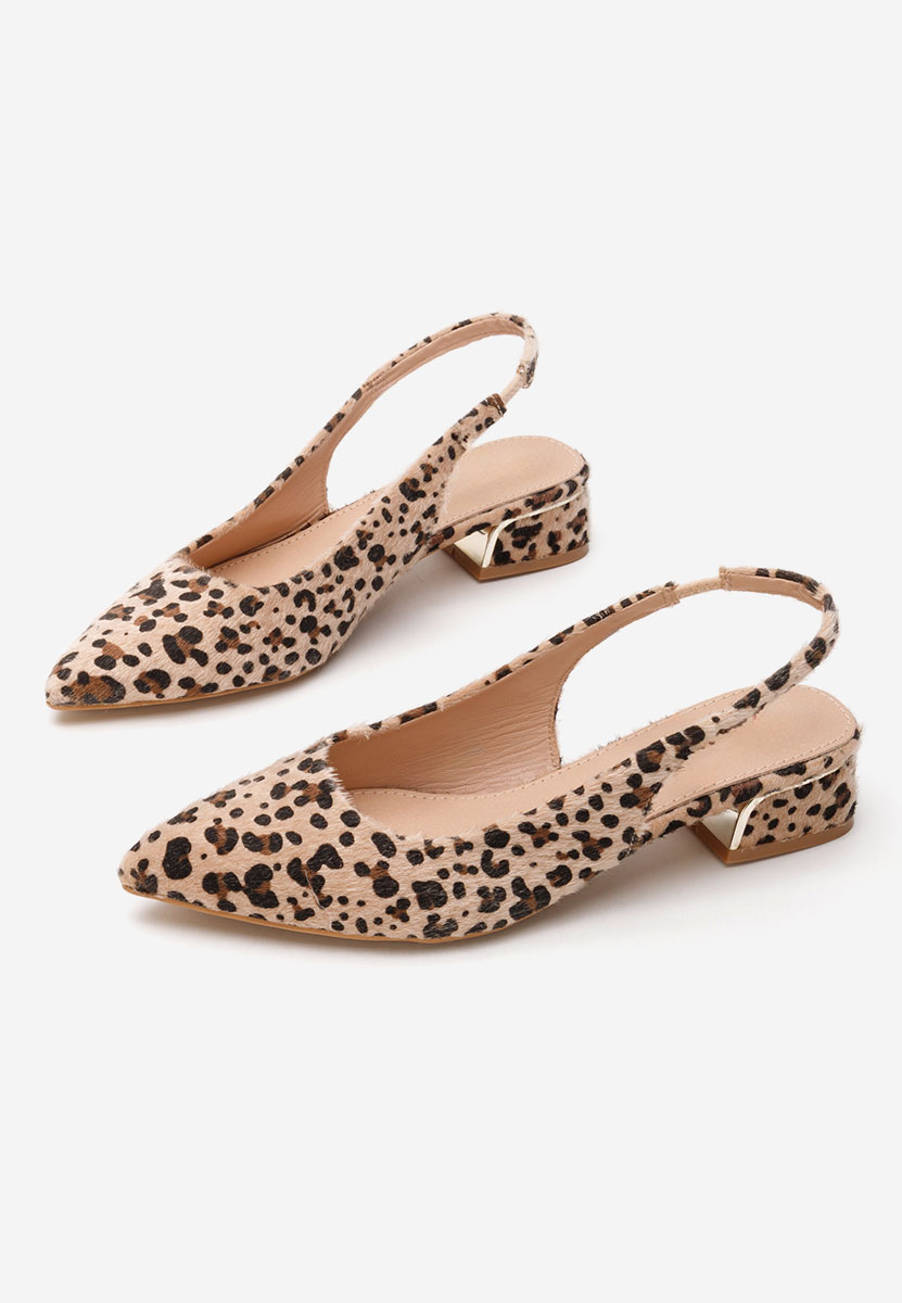 Pantofi cu toc gros Sharee leopard