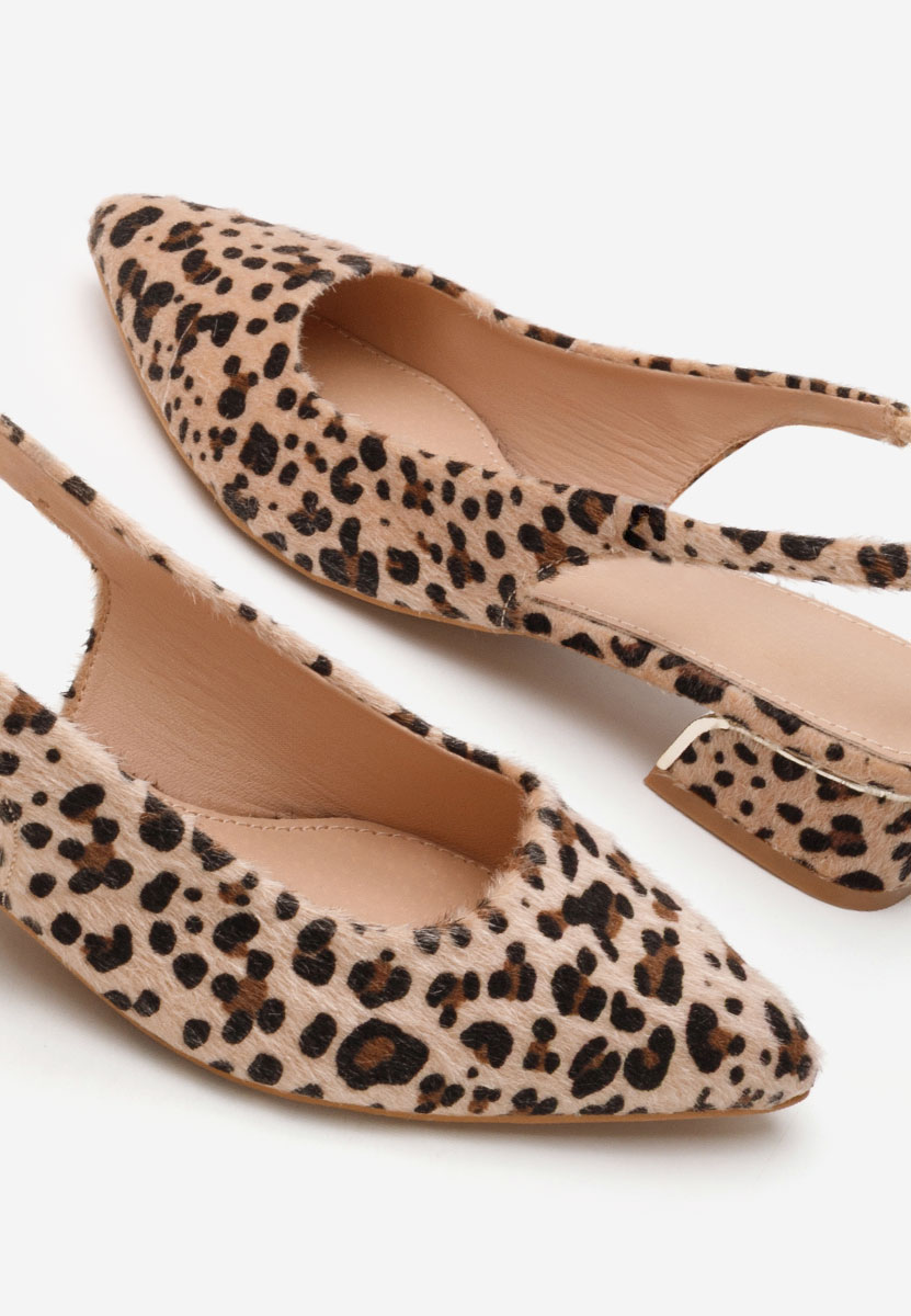 Pantofi cu toc gros Sharee leopard