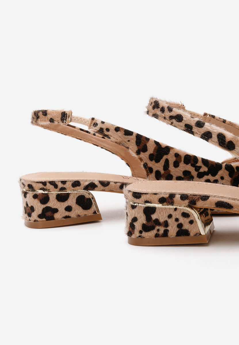 Pantofi cu toc gros Sharee leopard