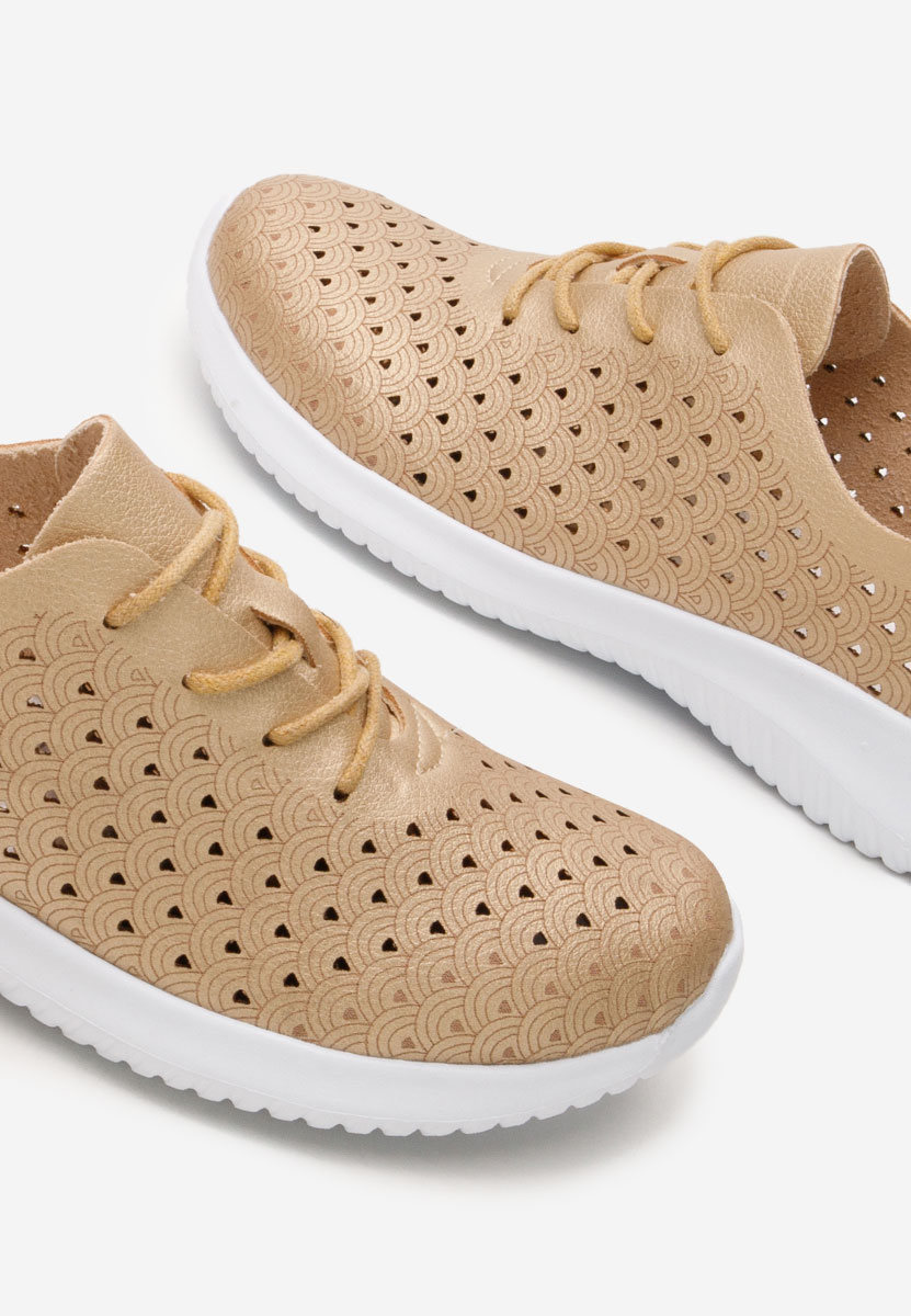 Pantofi casual dama Trinita aurii