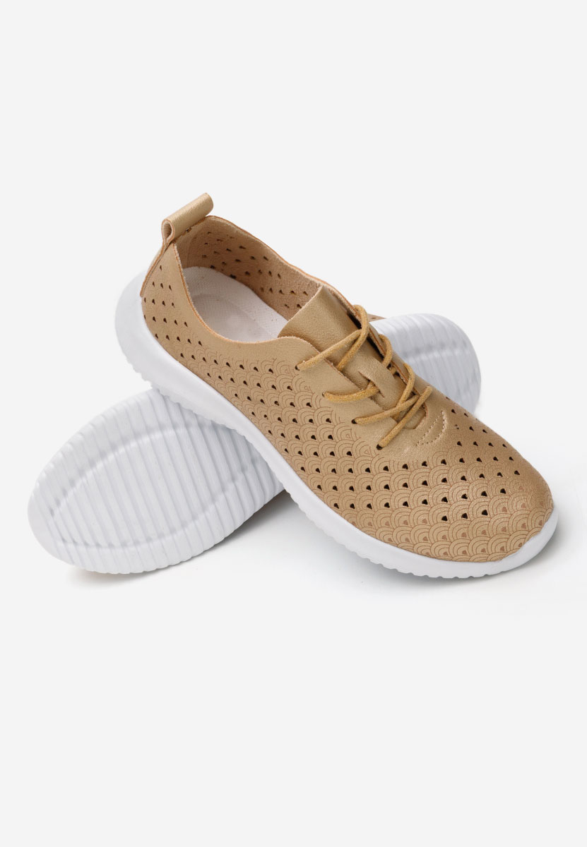Pantofi casual dama Trinita aurii