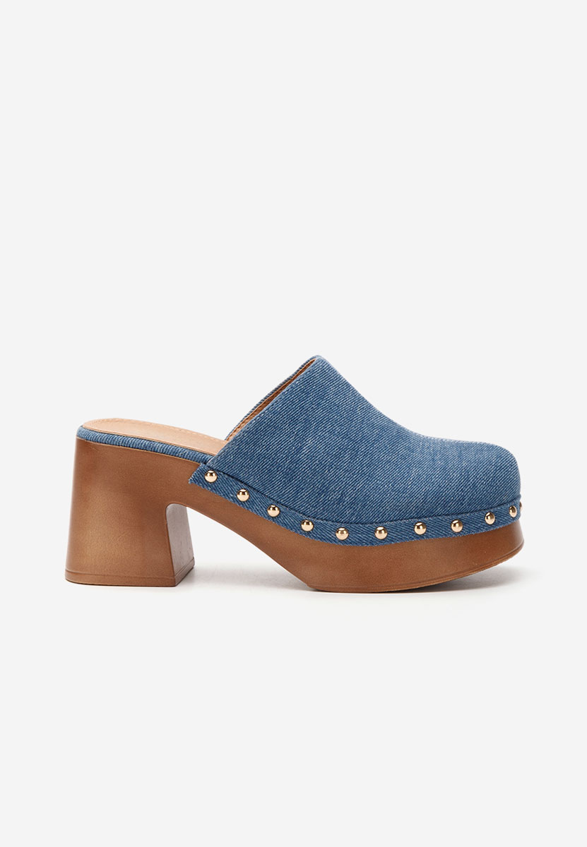 Saboti cu toc Lisacora denim