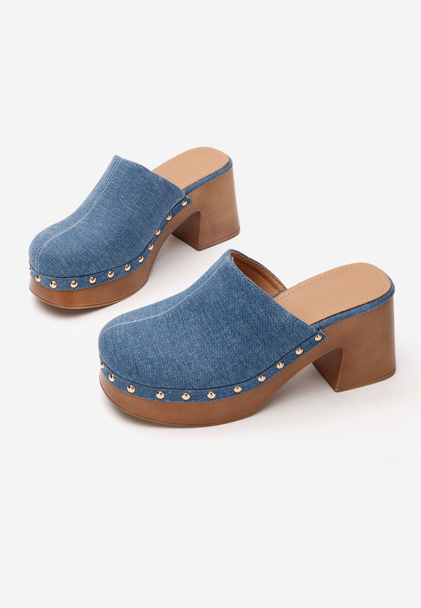 Saboti cu toc Lisacora denim
