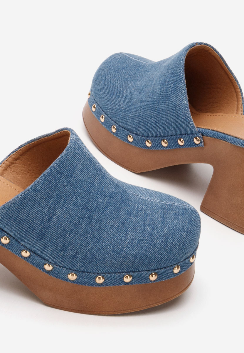 Saboti cu toc Lisacora denim
